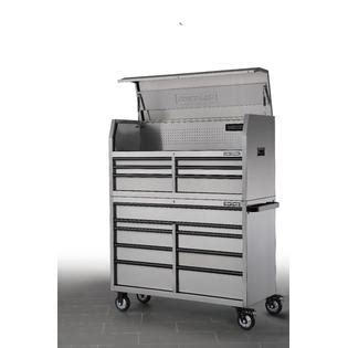 craftsman 53 15-drawer top chest and rolling cabinet stainless steel|Stainless steel Tool Chests & Tool Cabinets .